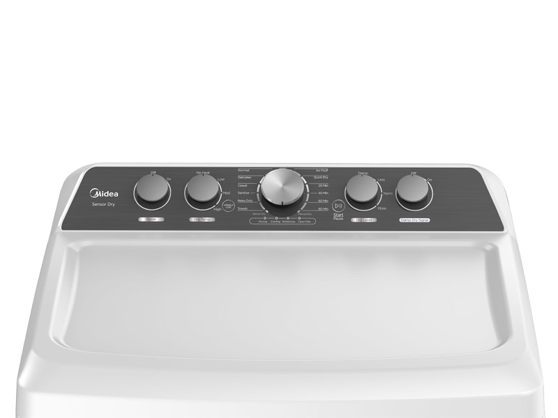 27" Midea 6.7 Cu. Ft. White Top Load Tumble Dryer - MLE47C4AWW