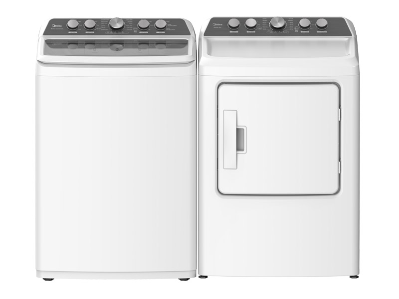 27" Midea 6.7 Cu. Ft. White Top Load Tumble Dryer - MLE47C4AWW