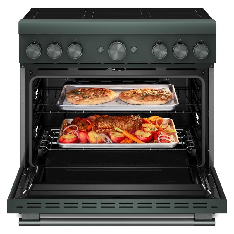36" KitchenAid 6-Element Induction Freestanding Commercial-Style Range - KFIS936SJP