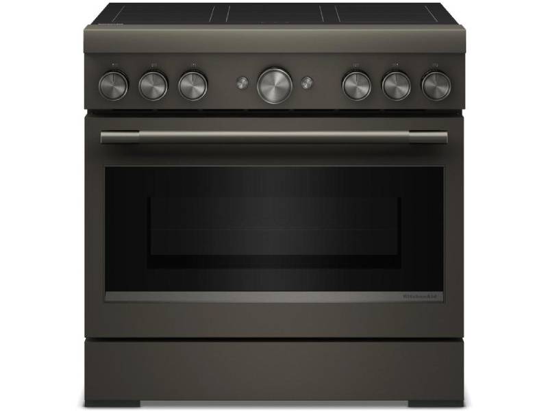 36" KitchenAid 6-Element Induction Freestanding Commercial-Style Range - KFIS936SBE
