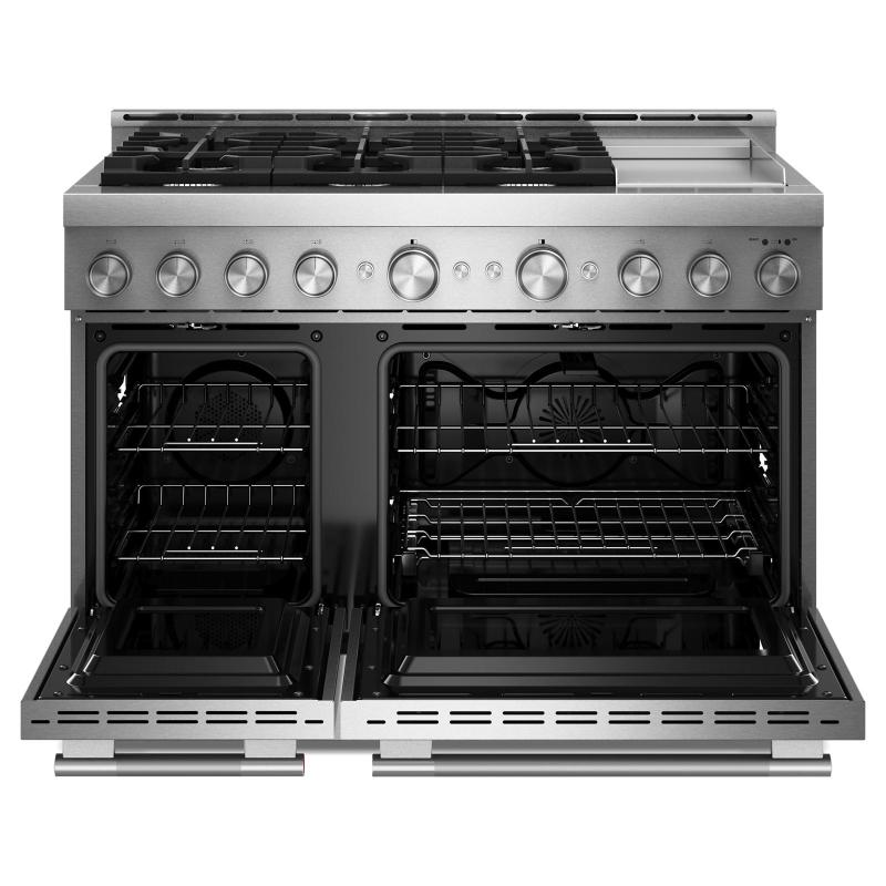 48" KitchenAid 6 Burner Commercial-Style Gas Range with Griddle - KFGD948SSS