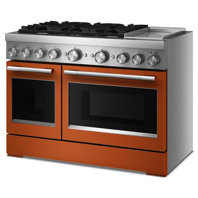 48" KitchenAid 6 Burner Commercial-Style Dual Fuel Range - KFDD948SSC