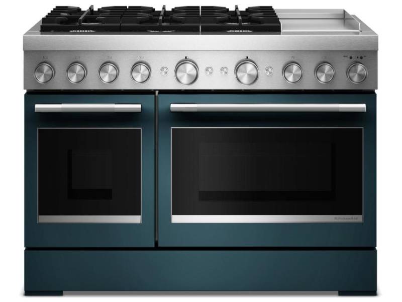 48" KitchenAid 6 Burner Commercial-Style Dual Fuel Range - KFDD948SAG