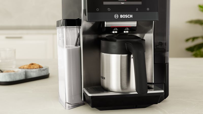 Bosch 800 Series VeroCafe Fully Automatic Coffee Machine with Removable Water Tank in Silver - TQU60307