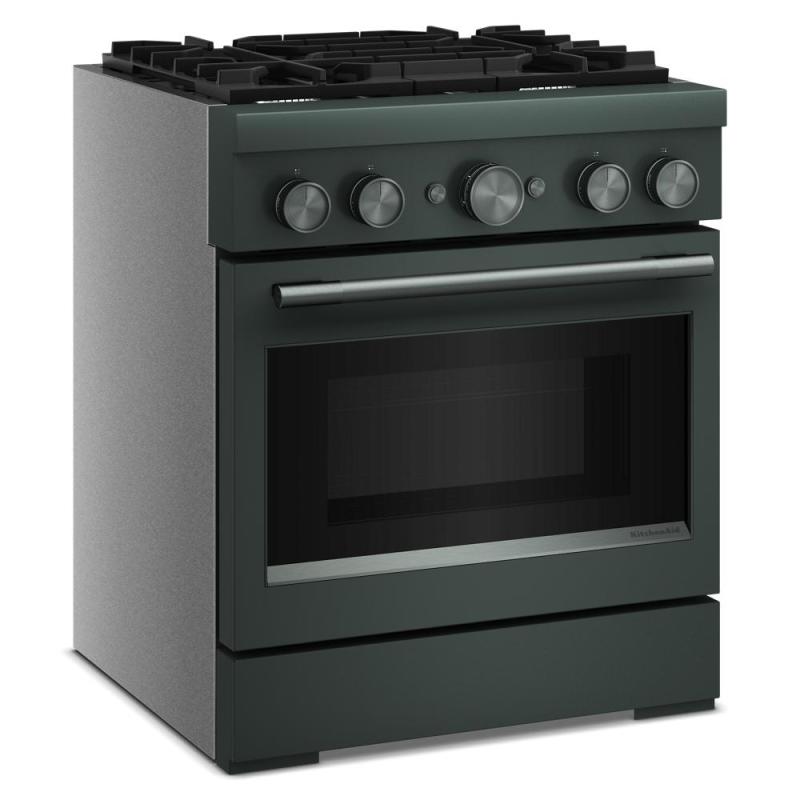 30" KitchenAid 4 Burner Commercial-Style Dual Fuel Range - KFDS930SJP
