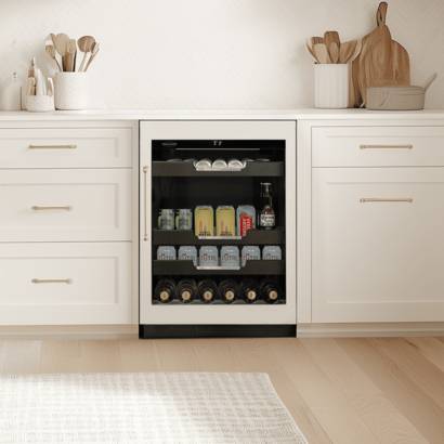 24" Marathon Built-in Single Zone Beverage Cooler in Panel Ready - M4-100PANR