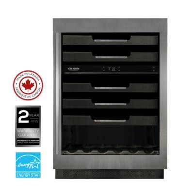 24" Marathon Built-in Dual Zone Wine Cooler in Stainless Steel - M4-D200SS