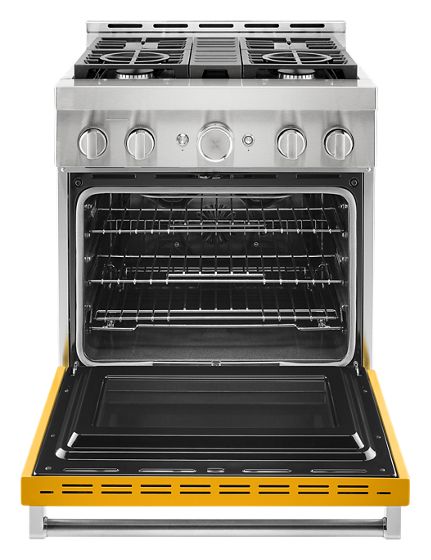 30" KitchenAid 4.1 Cu. Ft. Smart Commercial-Style Gas Range With 4 Burners - KFGC500JYP