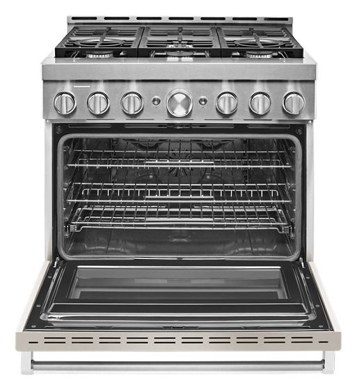 36" KitchenAid 5.1 Cu. Ft. Smart Commercial-Style Gas Range With 6 Burners - KFGC506JMH