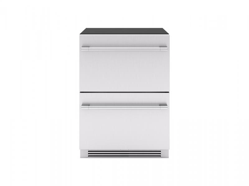 24" Zephyr Presrv 3.9 Cu. Ft. Refrigerator Freezer Drawers - PRRFD24C2AS