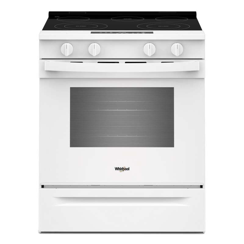30" Whirlpool Electric Smart Range with No Preheat Mode and Steam Clean - YWSES3330TW