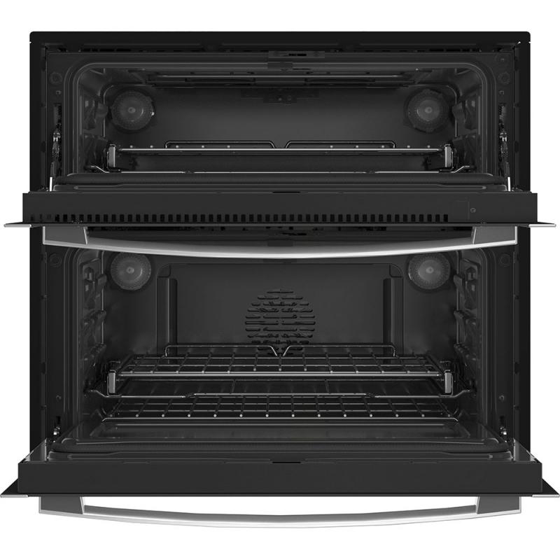 30" GE Profile 5.0 Cu. Ft. Smart Built-In Twin Flex Convection Wall Oven In Stainless Steel - PTS9200SNSS