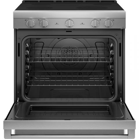 30" Haier Electric Slide-In Range with Wifi in Stainless Steel - QCSS740RNSS