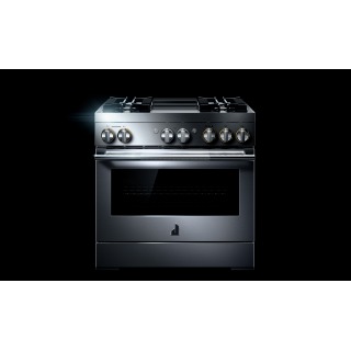 36" Jenn-Air Rise Dual-Fuel Professional-Style Range With Chrome-Infused Griddle And Steam Assist - JDSP536HL