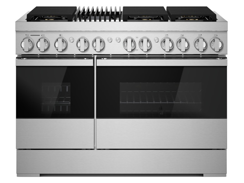 48" Jenn-Air Noir Dual-Fuel Professional Range With Gas Grill - JDRP648HM