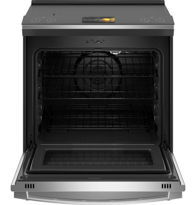 30" GE Profile 5.3 Cu. Ft. Smart Slide-In Front-Control Induction Range with Fingerprint Resistant - PHS93XYPFS